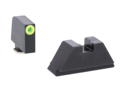 Ameriglo Glock XL Tall Suppressor/Optic Height Set (All except 42-43) - Green Tritium w Lumigreen Outline Front / Black Rear