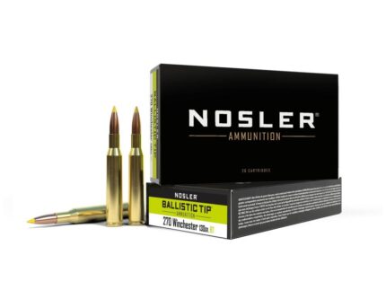 Nosler Ballistic Tip Hunting Rifle Ammunition .270 Win 130gr PT 3075 fps 20/ct
