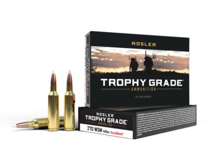 Nosler Accubond Trophy Grade Rifle Ammunition .270 WSM 140 gr PT 3100 fps 20/ct