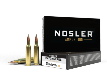 Nosler RDF Match Grade Rifle Ammunition 22 Nosler 70gr OTM 3000 fps 20/ct