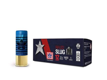 PPU Stars & Stripes Rifled Slug Shotshells 12ga 2-3/4'' 1oz 1400fps Slug 10/ct