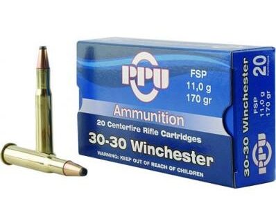 PPU Rifle Ammunition .30-30 Win 170 gr SP 2390 fps 20/ct