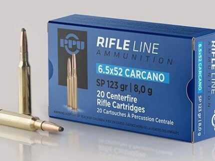 PPU Rifle Ammunition 6.5x52mm Carcano 123 gr SP 2690 fps - 20/ct
