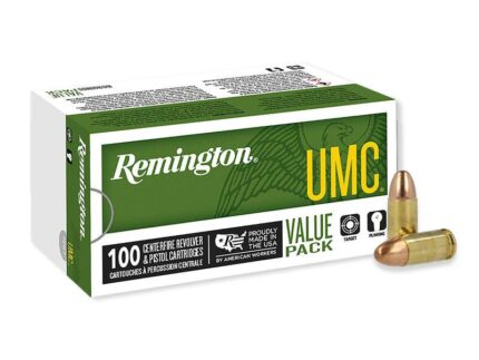 Remington UMC Handgun Ammunition 9mm Luger 115 gr FMJ 1145 fps 100/ct