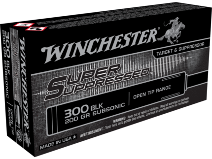 Winchester Super Suppressed Rifle Ammunition .300 AAC Blackout 200gr FMJOT 1060 fps 20/ct