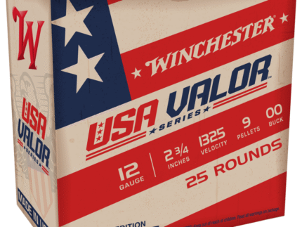 Winchester USA Valor Shotshells 12ga 2-3/4" 9 plts 1325 fps #00 25/ct