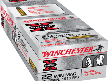 Winchester Super-X Magnum Rimfire Ammunition .22 WMR 40 gr. JHP 1910 fps 50/ct