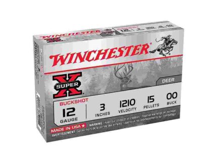 Winchester Super-X Buckshot Shotshells 12 ga 3" 1210 fps #00 15/ct