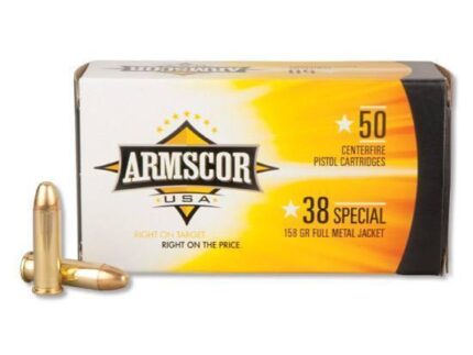 Armscor Handgun Ammunition .38 SPL 158 gr FMJ 891 fps 50/ct