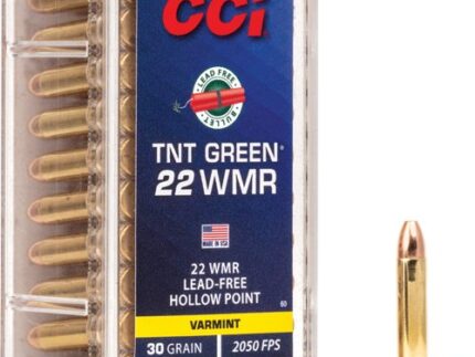 CCI TNT GREEN 22WMR LEAD - FREE 2050FPS 50RD 40BX/CS