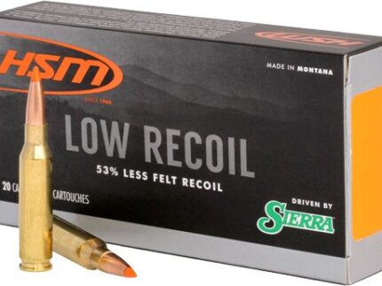 HSM LOW RECOIL 7MM-08 REM - 140GR SBT 20RD 25BX/CS