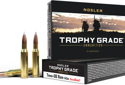 NOSLER TROPHY 7MM-08 REM 140GR - ACCUBOND TIP 20RD 10BX/CS