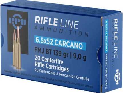 PPU 6.5X52 CARCANO 139GR FMJ - 20RD 10BX/CS