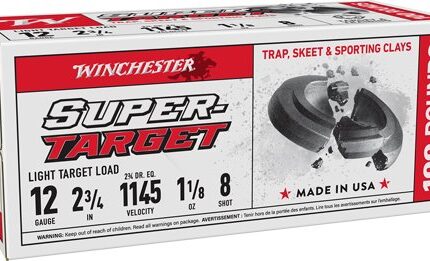 WINCHESTER TARGET 12GA 2.75" - 1-1/8OZ #8 1145FPS 200RD CASE