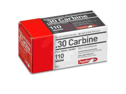 Aguila Ammunition .30 Carbine Rifle Ammo - 110 Grain | FMJ | 50rd Box