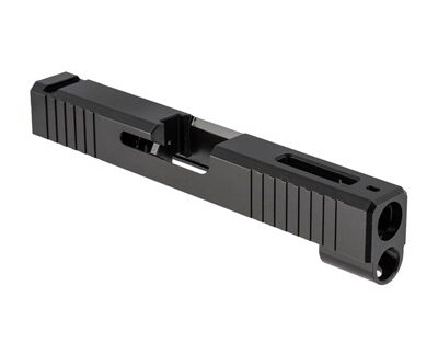 BRN IRON SIGHT SLIDE W/WINDOW FOR GLOCK 48, BLACK NITRIDE