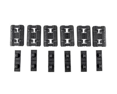 RAIL COVER TYPE 2 M-LOK POLYMER 1.5'' FOR AR-15 BLACK 6/PACK