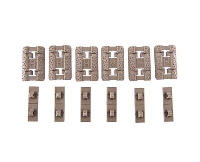 RAIL COVER TYPE 2 M-LOK POLYMER 1.5'' FOR AR-15 FDE 6/PACK