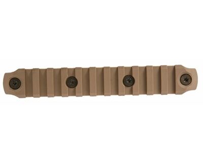 KEYMOD PICATINNY NYLON RAIL SECTION 5.5 INCH FDE