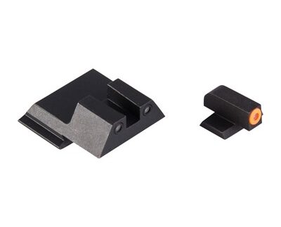 S&W M&P SHIELD ORANGE FRONT & BLACK SQUARE NOTCH REAR