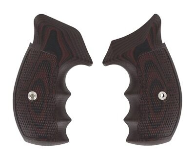 S&W K/L FRAME TAC DIAMOND, ROUND BUTT, BLACK CHERRY