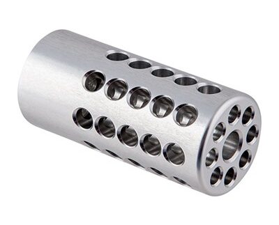 COMPENSATOR 22 CALIBER 1/2-28 ALUMINUM SILVER