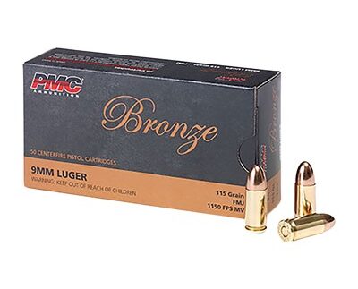 9MM LUGER 115GR FULL METAL JACKET 50/BOX