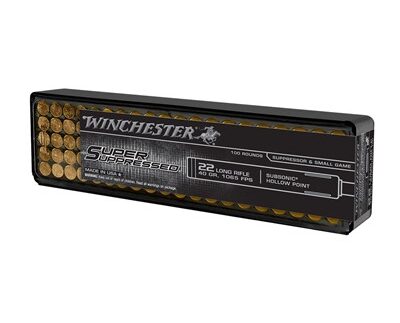 SUPER SUPPRESSED 22 LR 40GR HOLLOW POINT 100/BOX