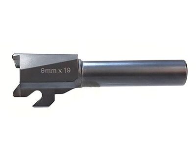 9MM LUGER 3.6â NON-THREADED LCI STEEL BBL BLACK