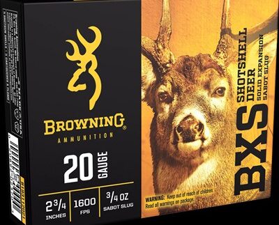 BXS SHOTSHELL DEER 20 GAUGE 2-3/4'' 3/4OZ SABOT SLUG 5/BOX