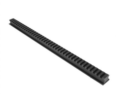 7075 ALUMINUM PICATINNY RAIL BLANK BLACK 16