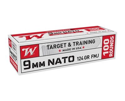 9MM LUGER NATO 124GR FULL METAL JACKET 100/BOX