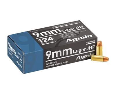 9MM LUGER 124GR JACKETED HOLLOW POINT 50/BOX