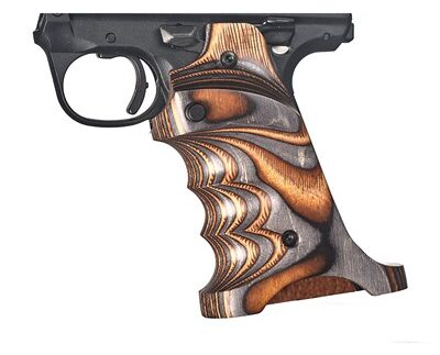 LAMINATED GRIPS FOR RUGER MARK IV 22/45 BROWN & GRAY