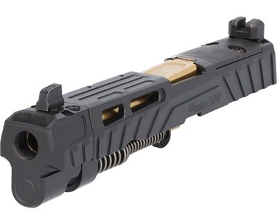 P320FS SLIDE ASSM W/4.6'' GOLD THRD BBL 9MM OPT RDY W/COMP BK