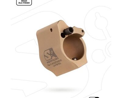 AR-15 SOLID SS ADJUSTABLE GAS BLOCK .625'' TAN