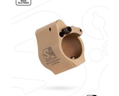 AR-15 SOLID SS ADJUSTABLE GAS BLOCK .750'' TAN