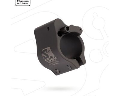 AR-15 CLAMP ON TITANIUM ADJUSTABLE GAS BLOCK .625'' BLACK