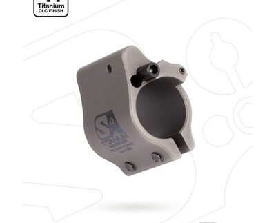 AR-15 CLAMP ON TITANIUM ADJUSTABLE GAS BLOCK .625'' GRAY