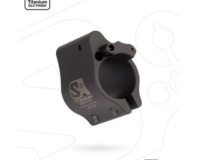 AR-15 CLAMP ON TITANIUM ADJUSTABLE GAS BLOCK .750'' BLACK