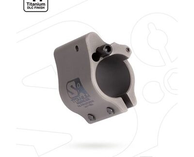 AR-15 CLAMP ON TITANIUM ADJUSTABLE GAS BLOCK .750'' GRAY