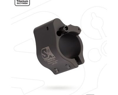 AR-15 CLAMP ON TITANIUM ADJUSTABLE GAS BLOCK .875'' BLACK