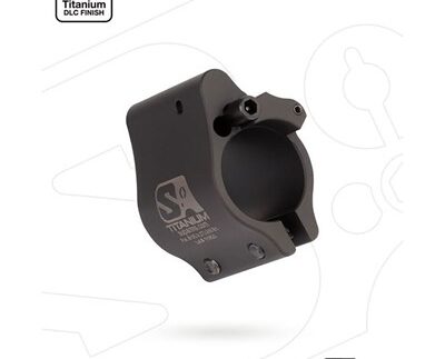 AR-15 CLAMP ON TITANIUM ADJUSTABLE GAS BLOCK .936'' BLACK