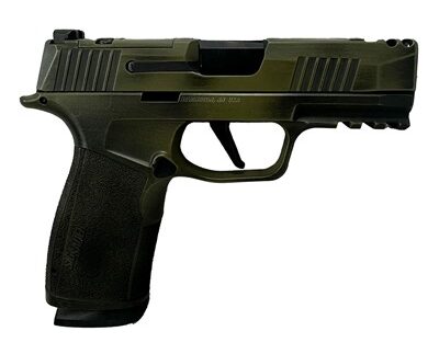 P365 XMACRO COMP 9MM 3.1'' BBL (2)17RD DISTRESSED BAZOOKA GRN