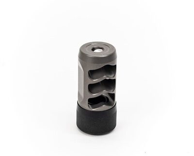HELLFIRE-TI 30 CAL SELF TIMING MUZZLE BRAKE GRAY TITIANIUM