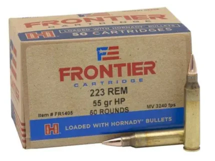 FRONTIER® 223 REM 55 GR HOLLOW POINT MATCH™ (50 - ORIENTED) 50RD/BX 10BX/CS