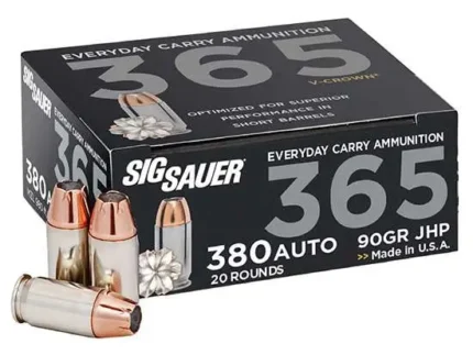 SIG SAUER V-CROWN 365 380ACP 365 JHP 20RD BX 200RD CASE