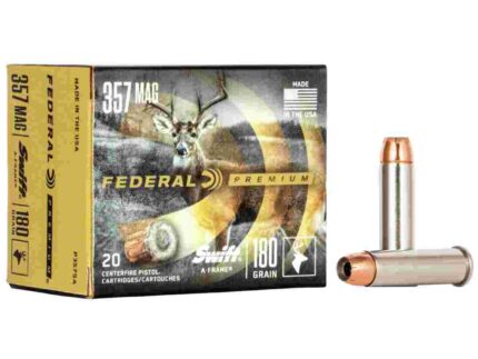 Federal Premium Vital-Shok Handgun Ammunition .357 Mag 180 gr SAF 1160 fps 20/box