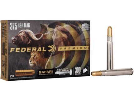 Federal Premium Cape-Shok Rifle Ammunition .375 H&H 300 gr TBSS 2440 fps - 20/ct