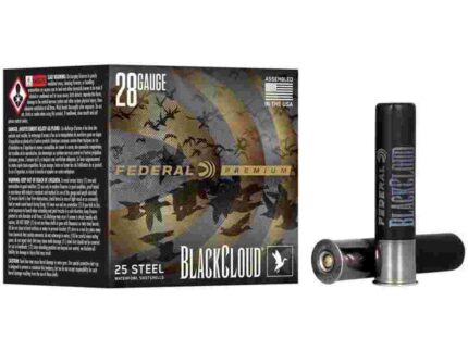 Federal Black Cloud FS Steel Shotshell 28ga 3" 3/4oz 1400 fps #4 25/ct